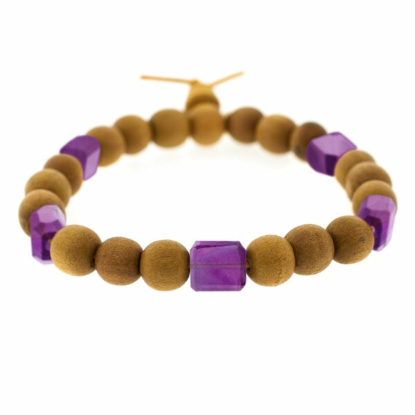 5-Stone Sandalwood Bracelet