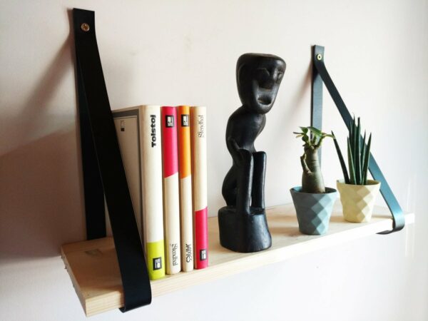 Leather Book Shelf